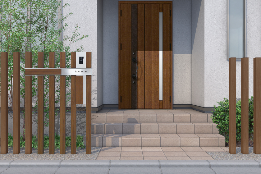 LIXILのアクシィ２型　枕木と並べた仕様